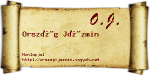 Ország Jázmin névjegykártya